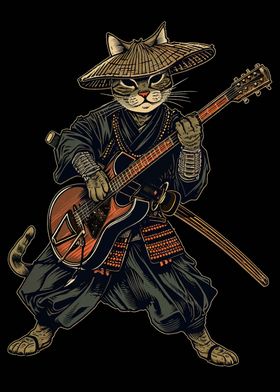 Samurai Cat Guitar 