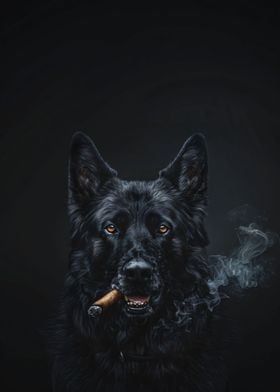 german shepherd cigar