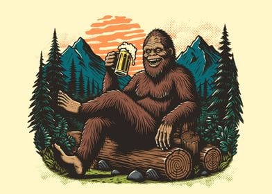 Bigfoot drink beer
