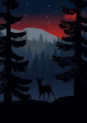 Deer silhouette