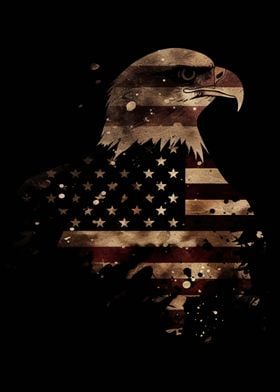 Eagle American Flag 