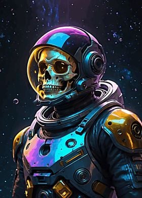 pretty skull in space