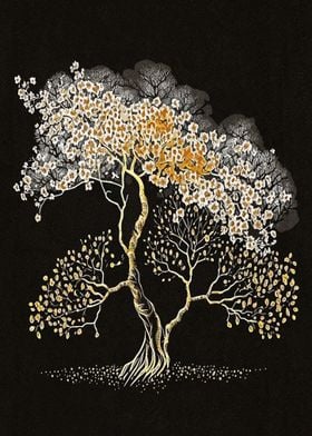 Tree Cherry Blossoms Art