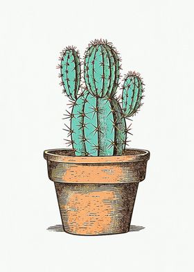 Cactus Minimalist Vintage