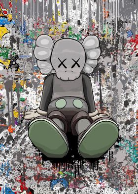 Kaws graffiti style