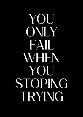 You Only Fail When stop