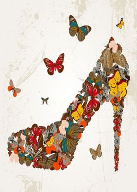 Feminine Butterfly Art