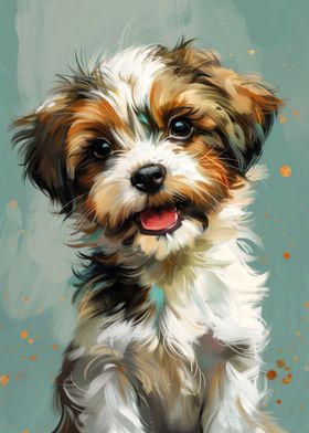 Cute Abstract Puppy Art