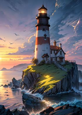 Lighthouse Ocean Fantasy