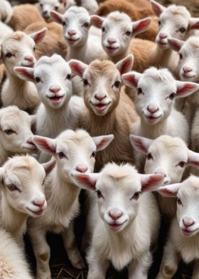 Cute Baby GOAT Crowd