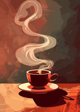 Steaming Coffee Cup