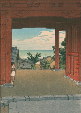 Kawase Hasui Tamon Temple