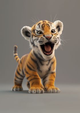Adorable Baby Tiger Art
