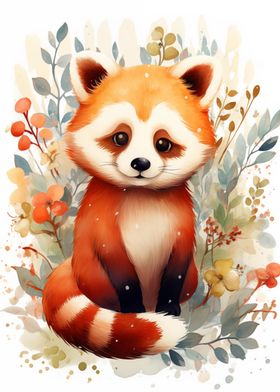 Red Panda Watercolor