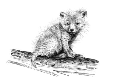 Baby red fox