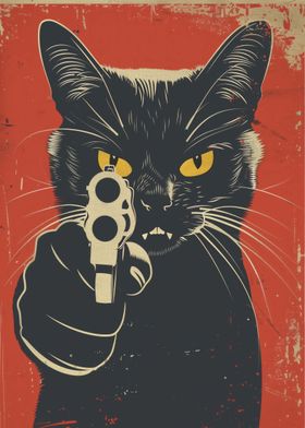 The Vintage Angry Cat
