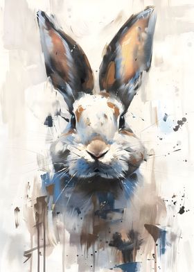 Watercolor Rabbit Bunny