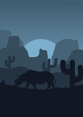 Rhino silhouette