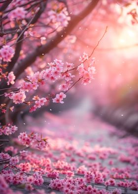 sakura blossom road