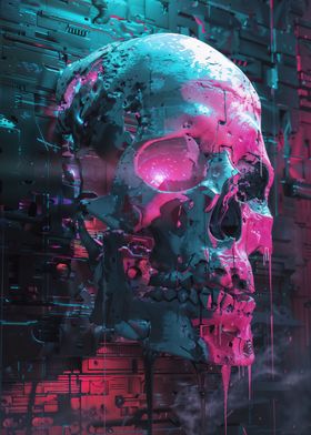 Neon Skull Circuitry