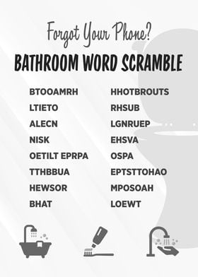 Bathroom Word Scramble