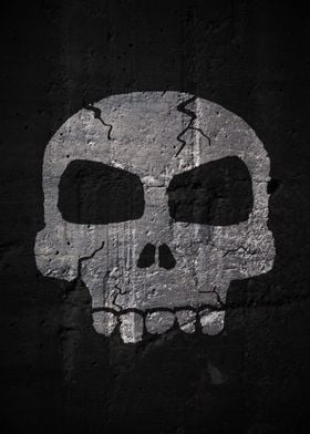 Weathered Skull Painting