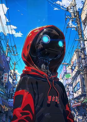 Japanese Hoodie Robot City