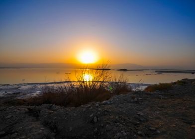 Sun rises Dead Seac Israel