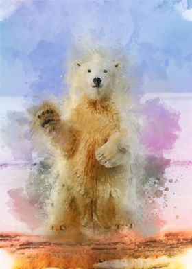 polarbear bear watercolor