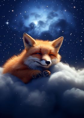 Sleeping Red Fox