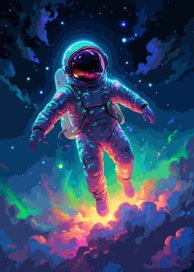 Astronaut On The Space