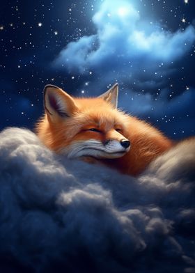 Sleeping Red Fox