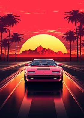 Ferrari F40 Sunset