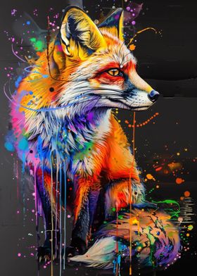 Fox Animal Painting