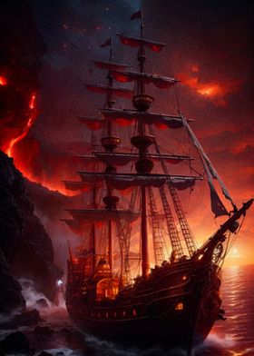 fantasy pirate ship