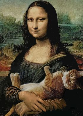 Mona Lisa and Cat Meme