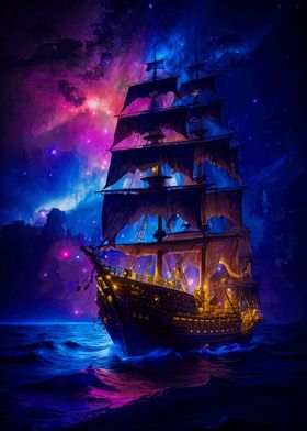 fantasy pirate ship