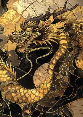 Elegant Dragon Gold