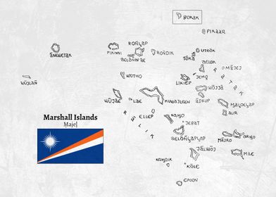Handdrawn Marshall Islands