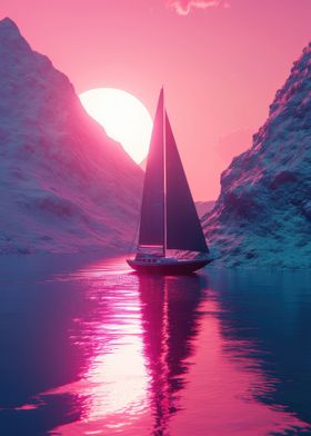 Synthwave Sailboat
