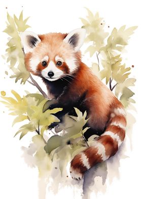 Red Panda Watercolor
