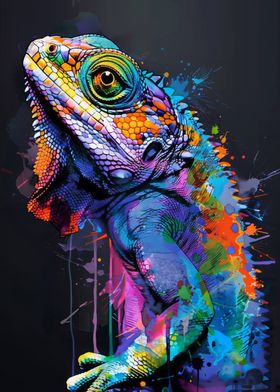 Chameleon Animal Painting
