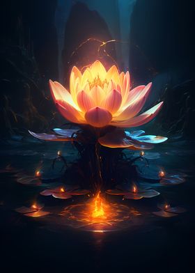 Cosmic Black Lotus Bloom