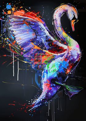Swan Animal Painting