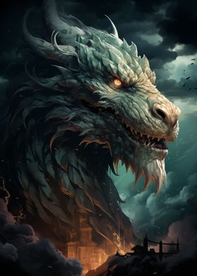 Mystical White Dragon