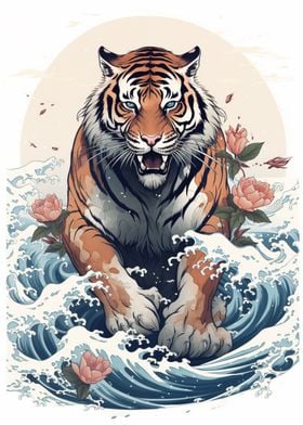 Lion In The Great Wave