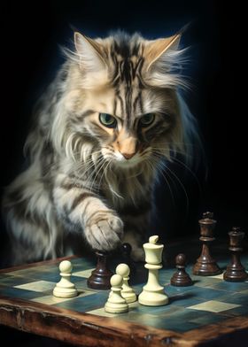 Cat Loves Chess