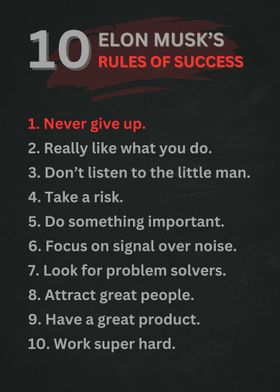 Famous Rules of Success