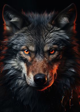 Angry wolf