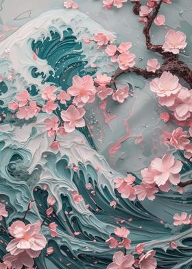 Cherry Blossom Japan Wave